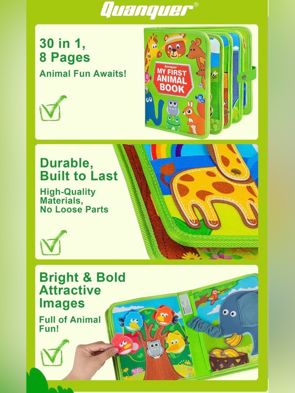 My First Animal Book - Interactive Kids Puzzle Book - Picture 4 of 7